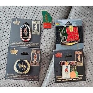 Vintage Lot of 5 1996 Atlanta Summer Olympic Games Lapel Pins Collectible